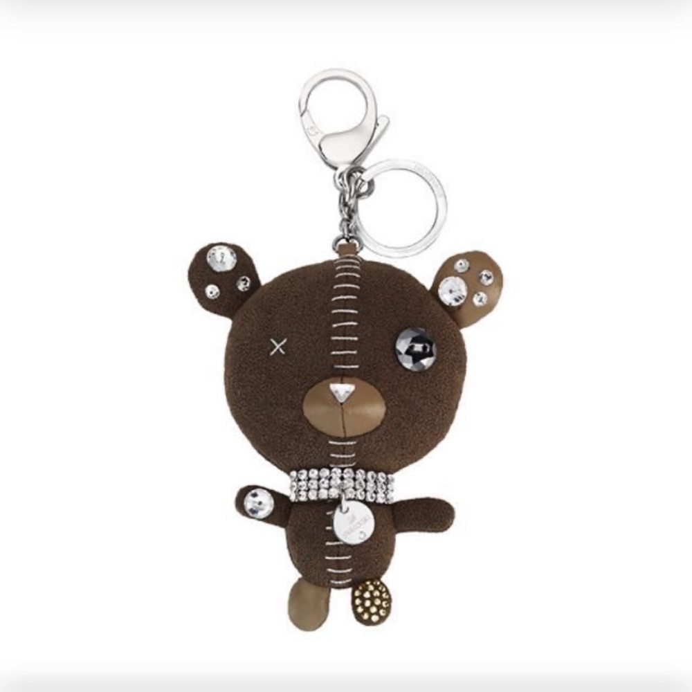 ISO SWAROVSKI Arnold Brown Teddy Bear Bag Charm EUC